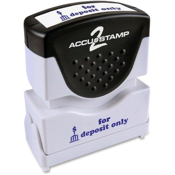 Cosco Stamp w/Microban, "Deposit", Textured Grip, Blue COS035601